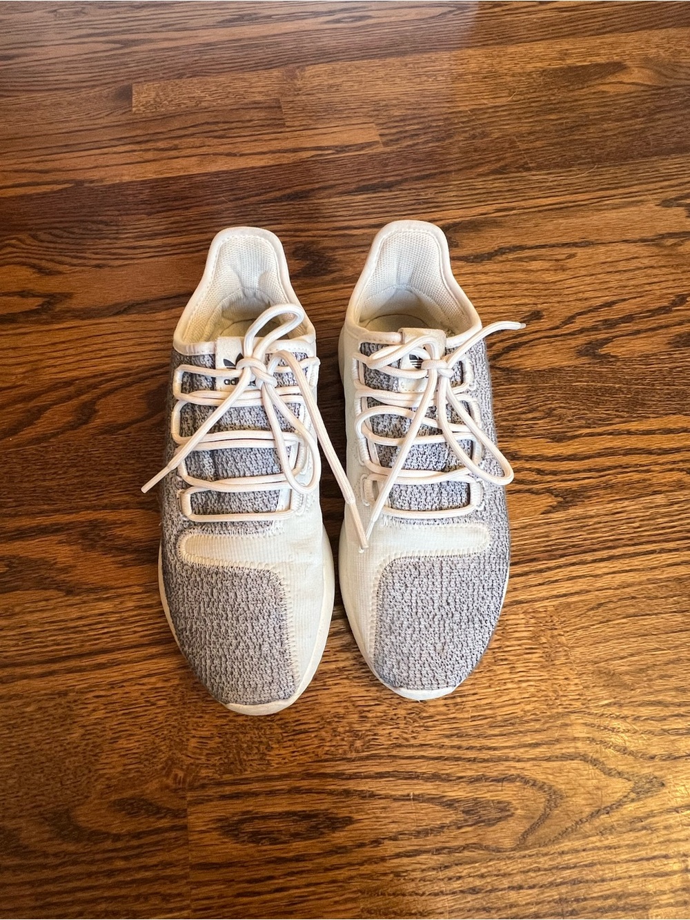 Adidas Women's Gray and White Sneakers